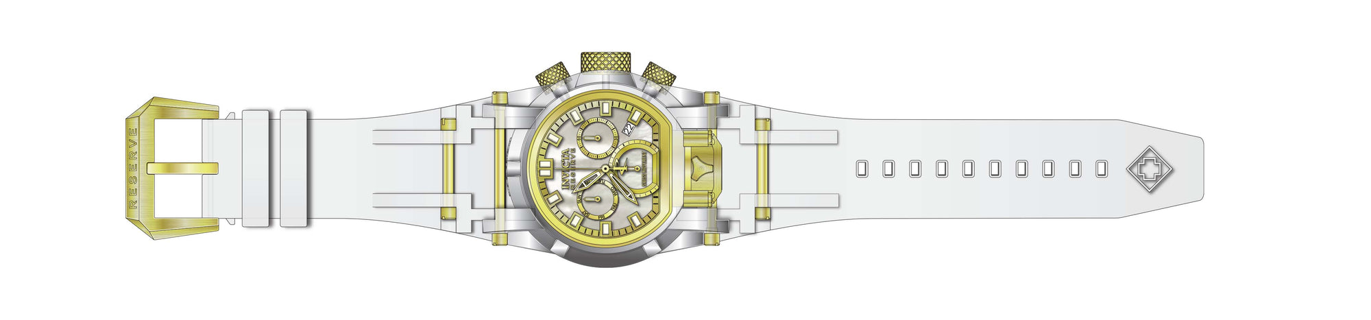 Bands for Invicta Anatomic Bolt Zeus Magnum Anatomic Men 33186