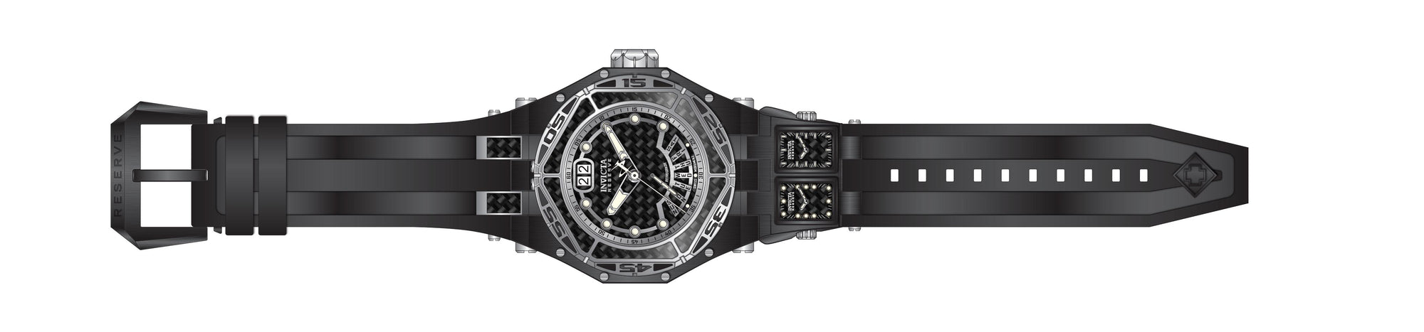 Band For Invicta Carbon Hawk 38907