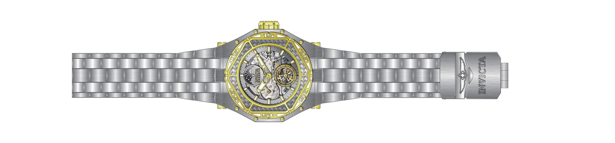 Band For Invicta Carbon Hawk 43906