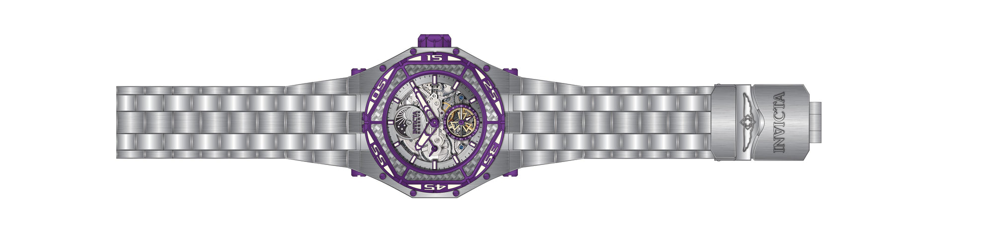 Band For Invicta Carbon Hawk 43908