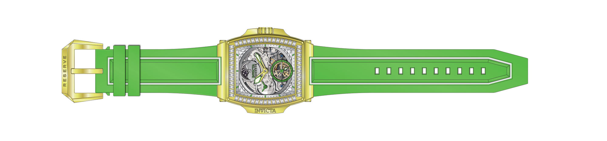 Band for Invicta S1 Rally Diablo Men 43426