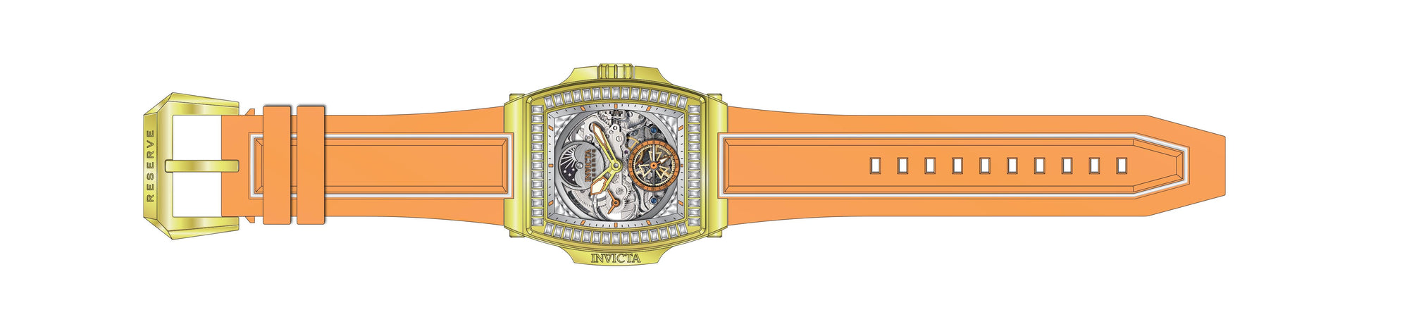 Band for Invicta S1 Rally Diablo Men 43427