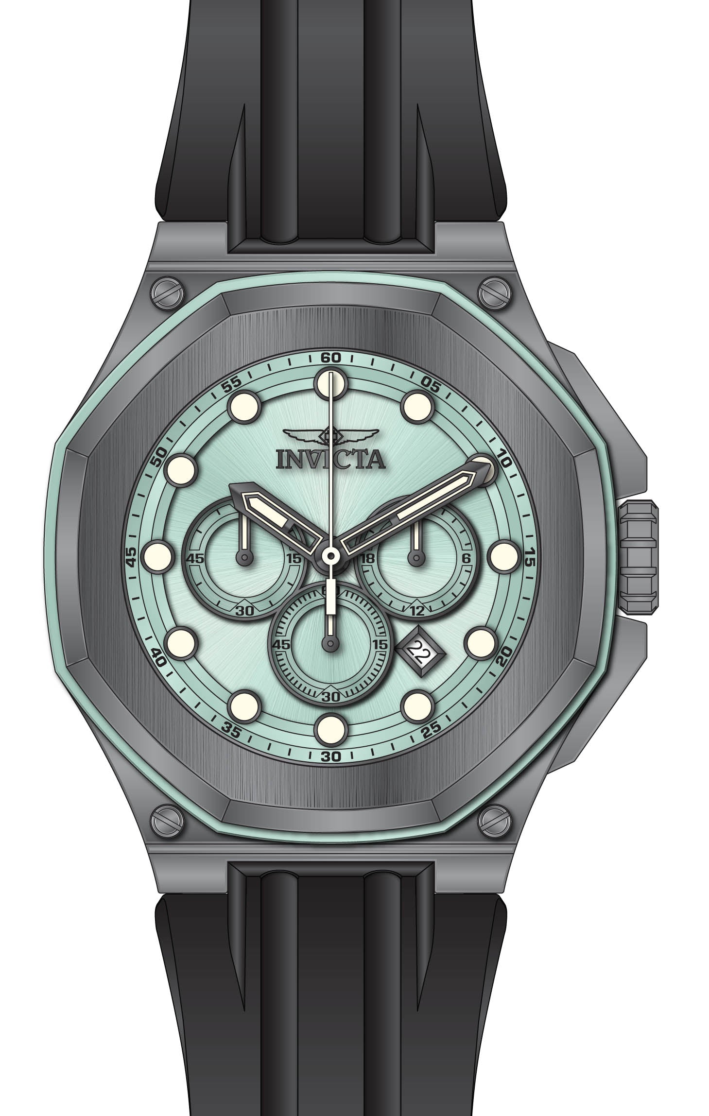 Band For Invicta Akula  Men 46146