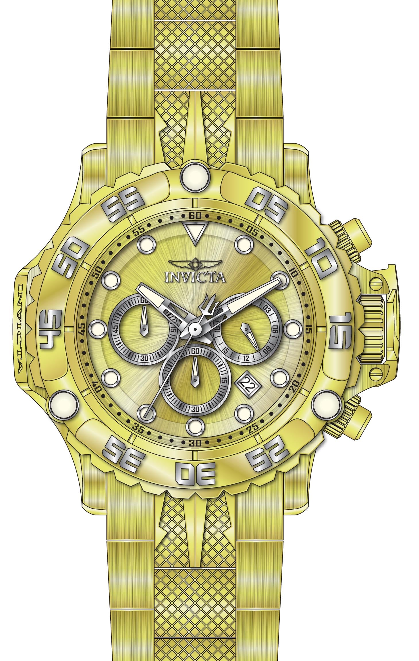 Band For Invicta Subaqua Poseidon Men 47184