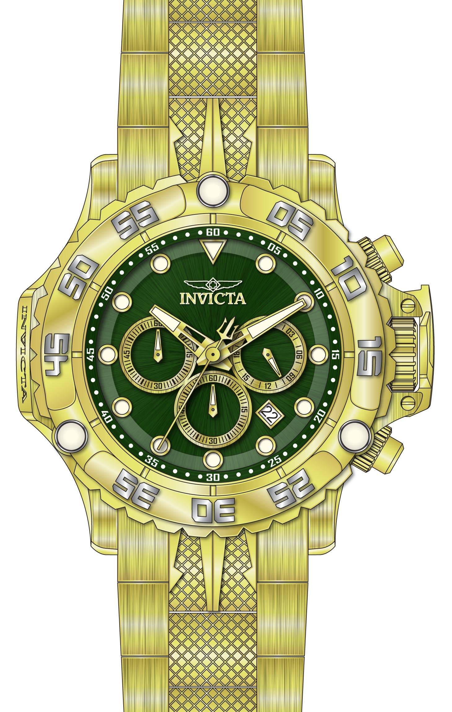 Band For Invicta Subaqua Poseidon Men 47185
