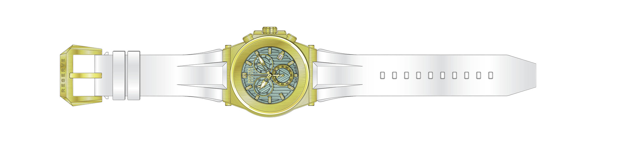 Band For Invicta Reserve Akula men 45244