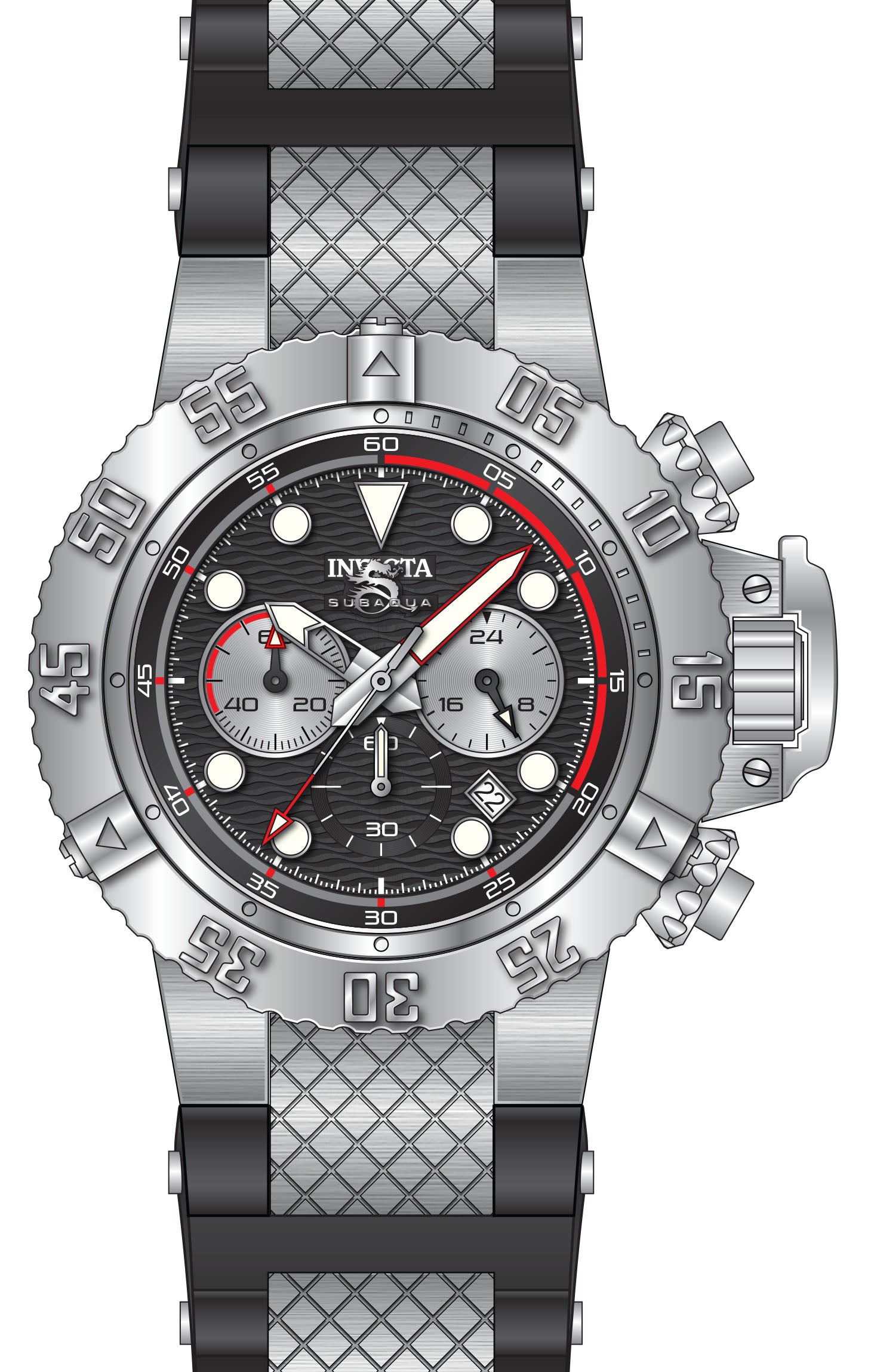 Band For Invicta Subaqua  Men 47916