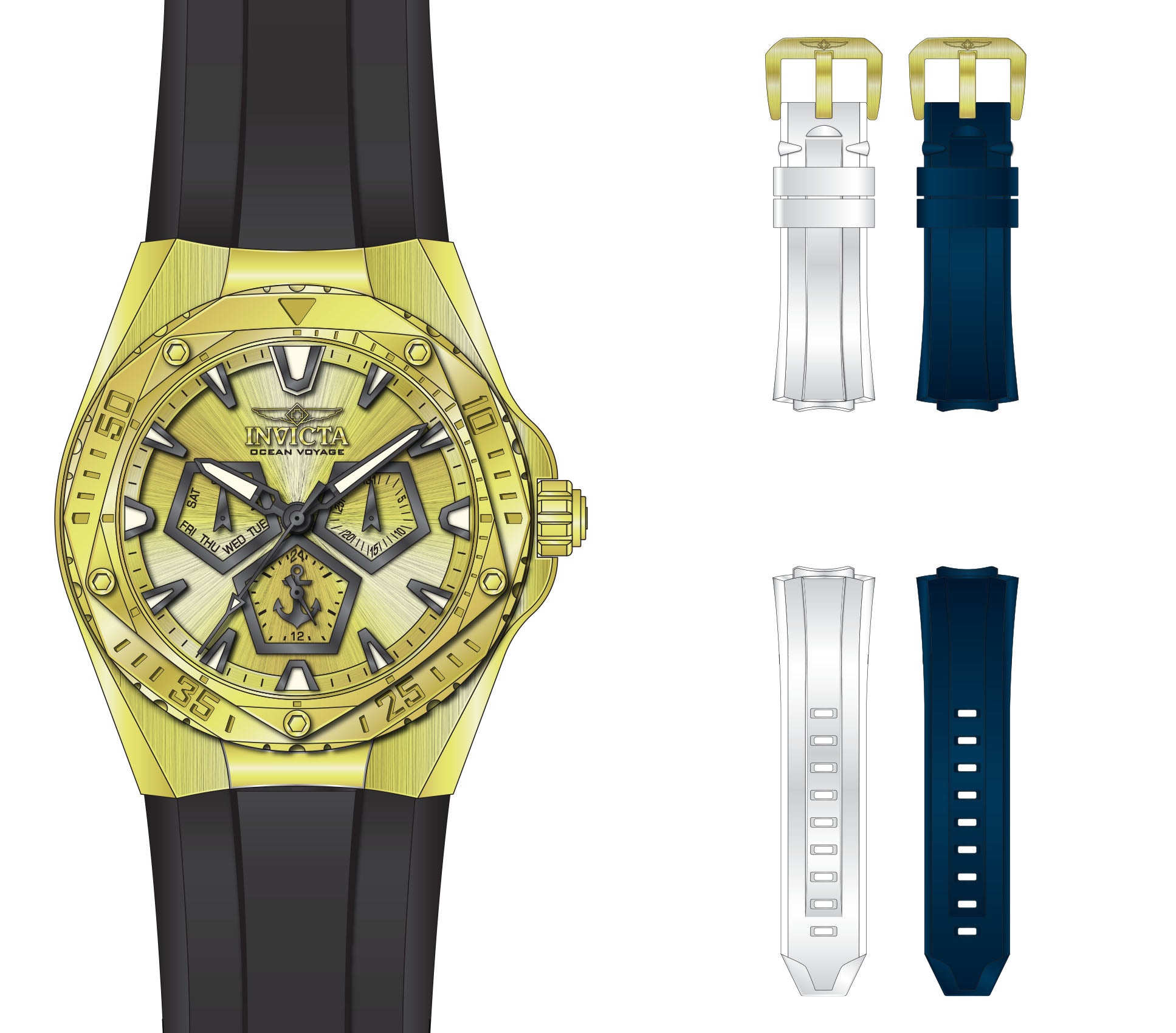 Band For Invicta CRUISELINE  Men 49264
