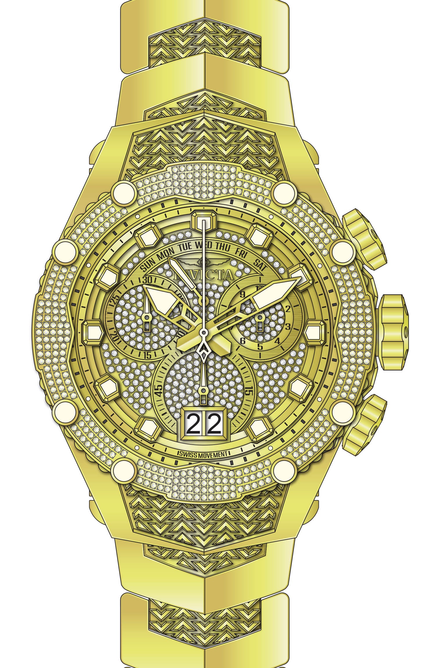 Band For Invicta Subaqua Noma VIII Men 50454