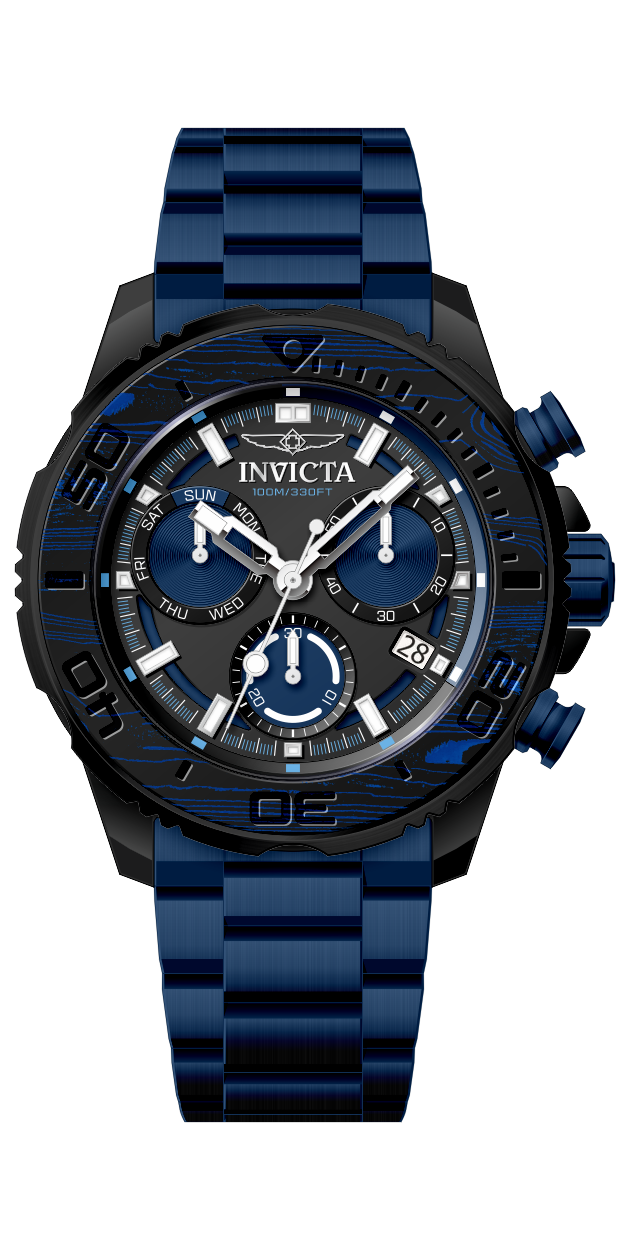 Band For Invicta Carbon Hawk  Men 51079