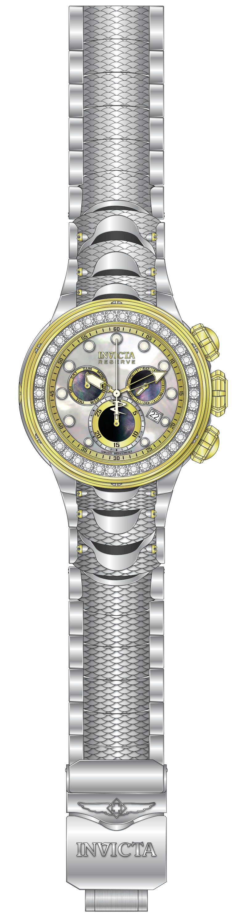 Band For Invicta Reserve Kraken Men 51541