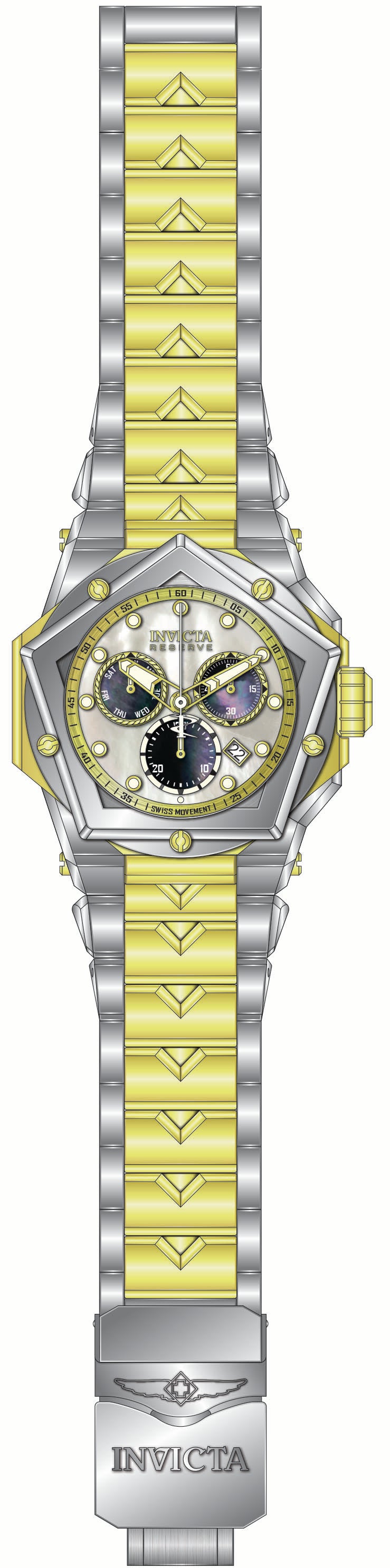 Band For Invicta Reserve Kraken Men 51598