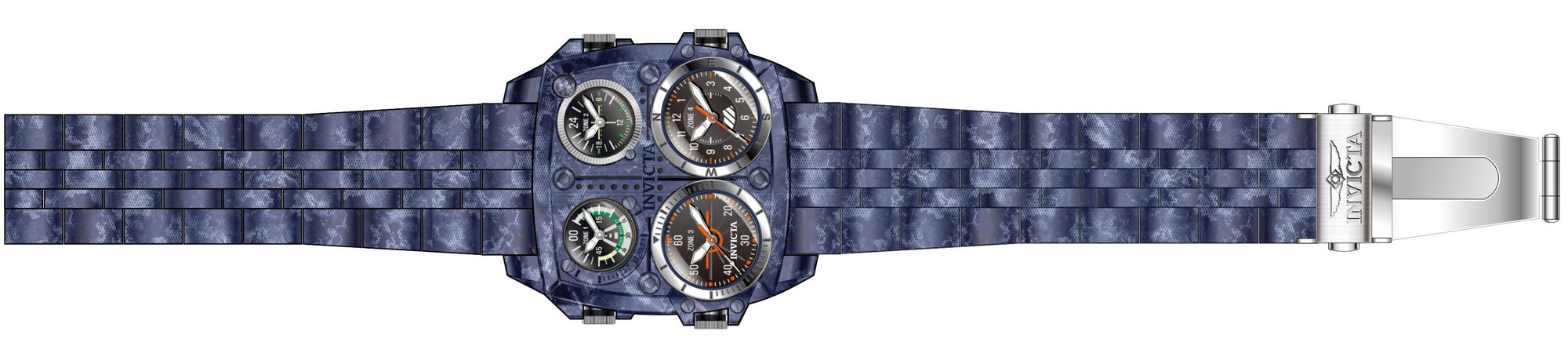 Band For Invicta Aviator Zulu Time Men 51795