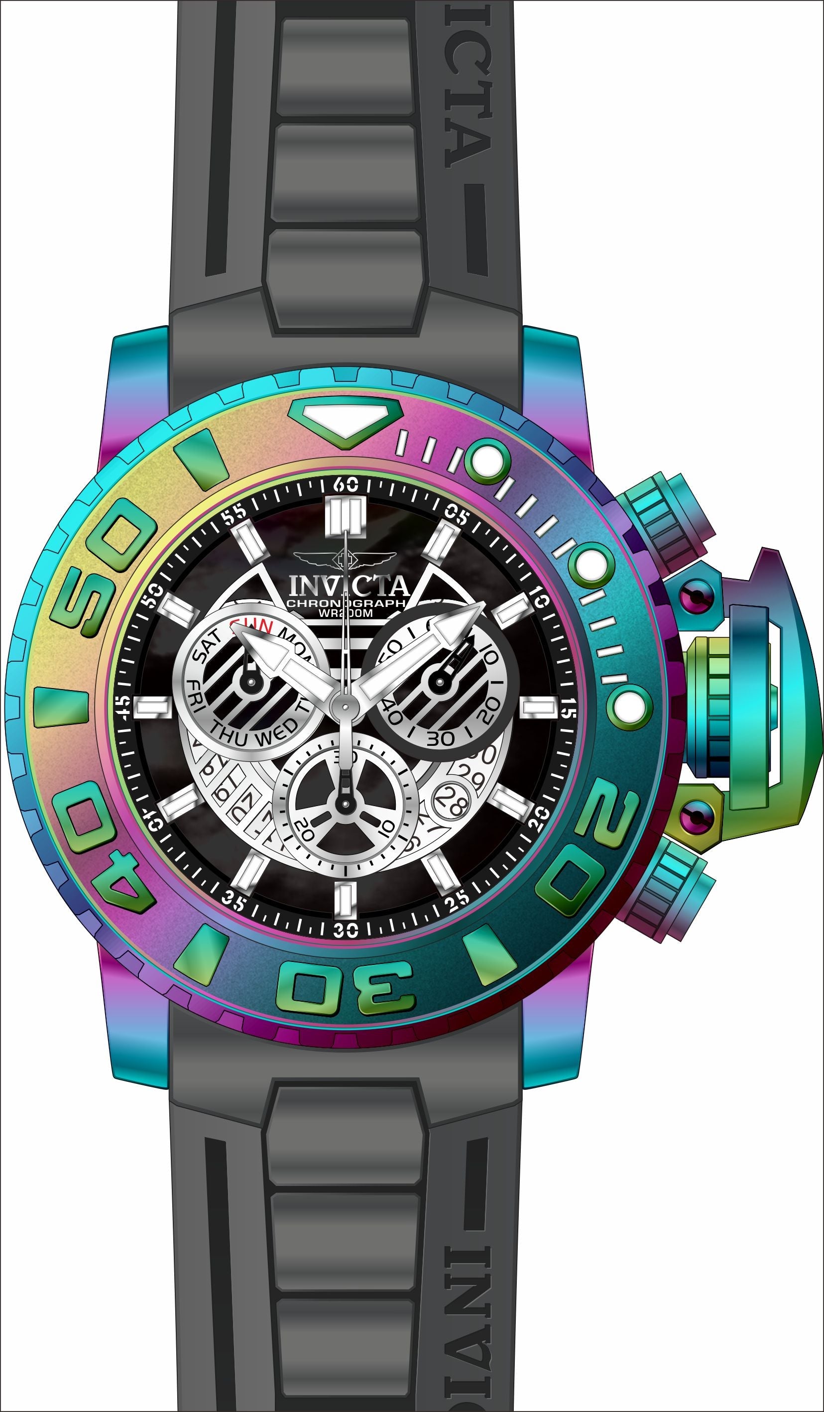 Band for Invicta Sea Hunter Men 32639