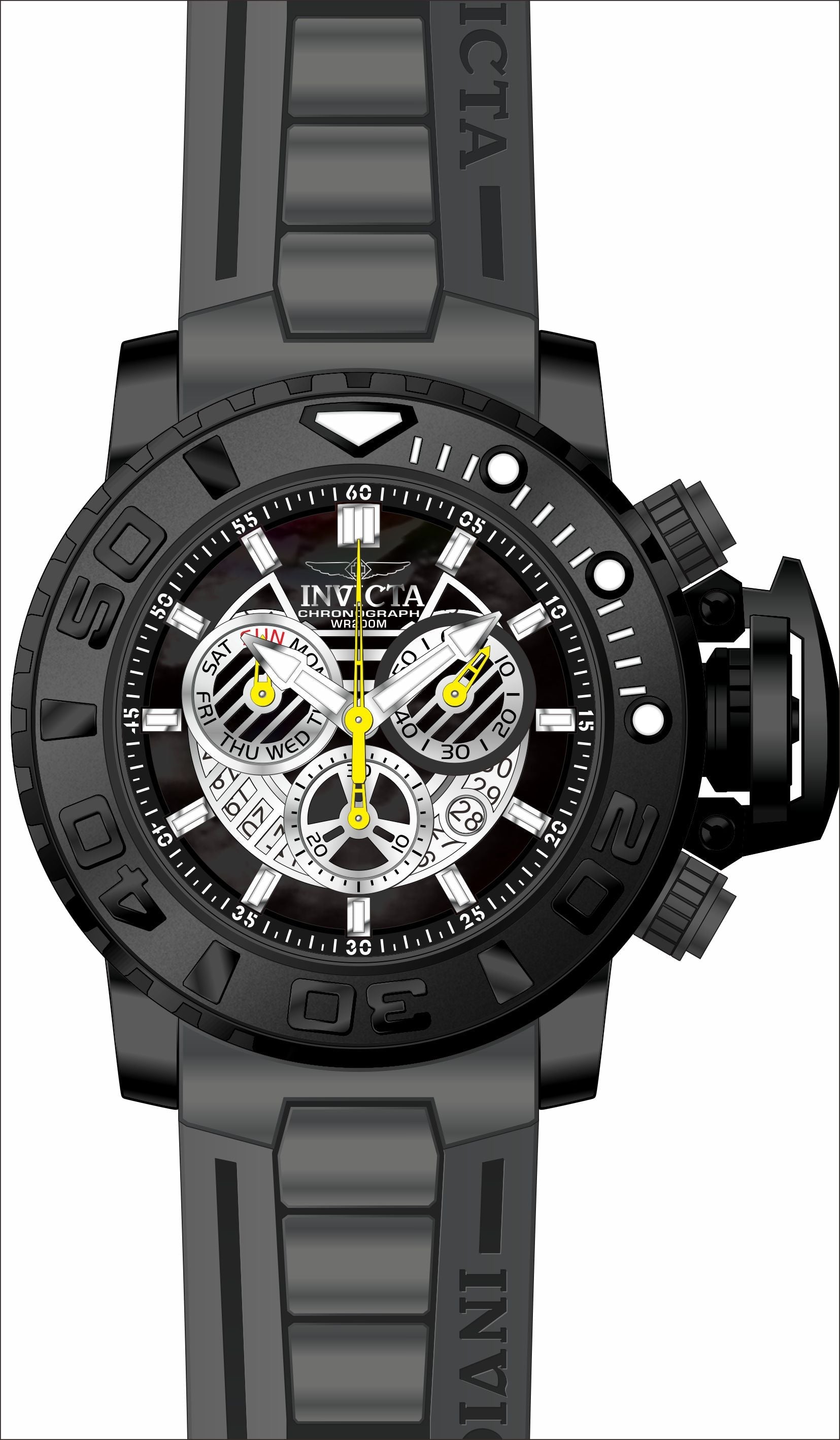 Band for Invicta Sea Hunter Men 32640