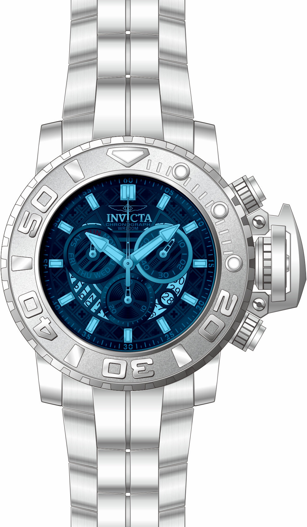 Band for Invicta Sea Hunter Men 32642