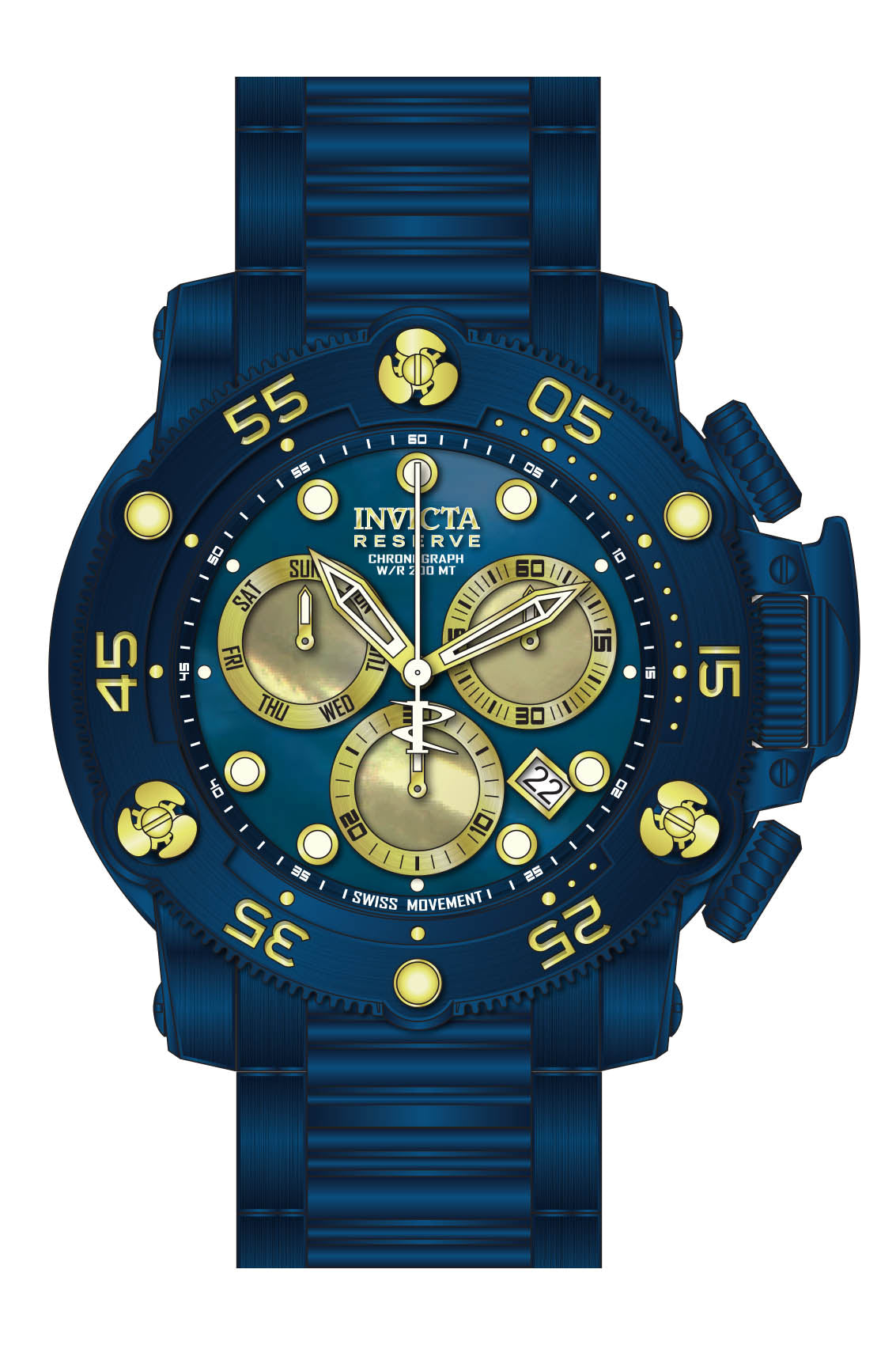 Band for Invicta Reserve Propeller Men Blue Label 31042