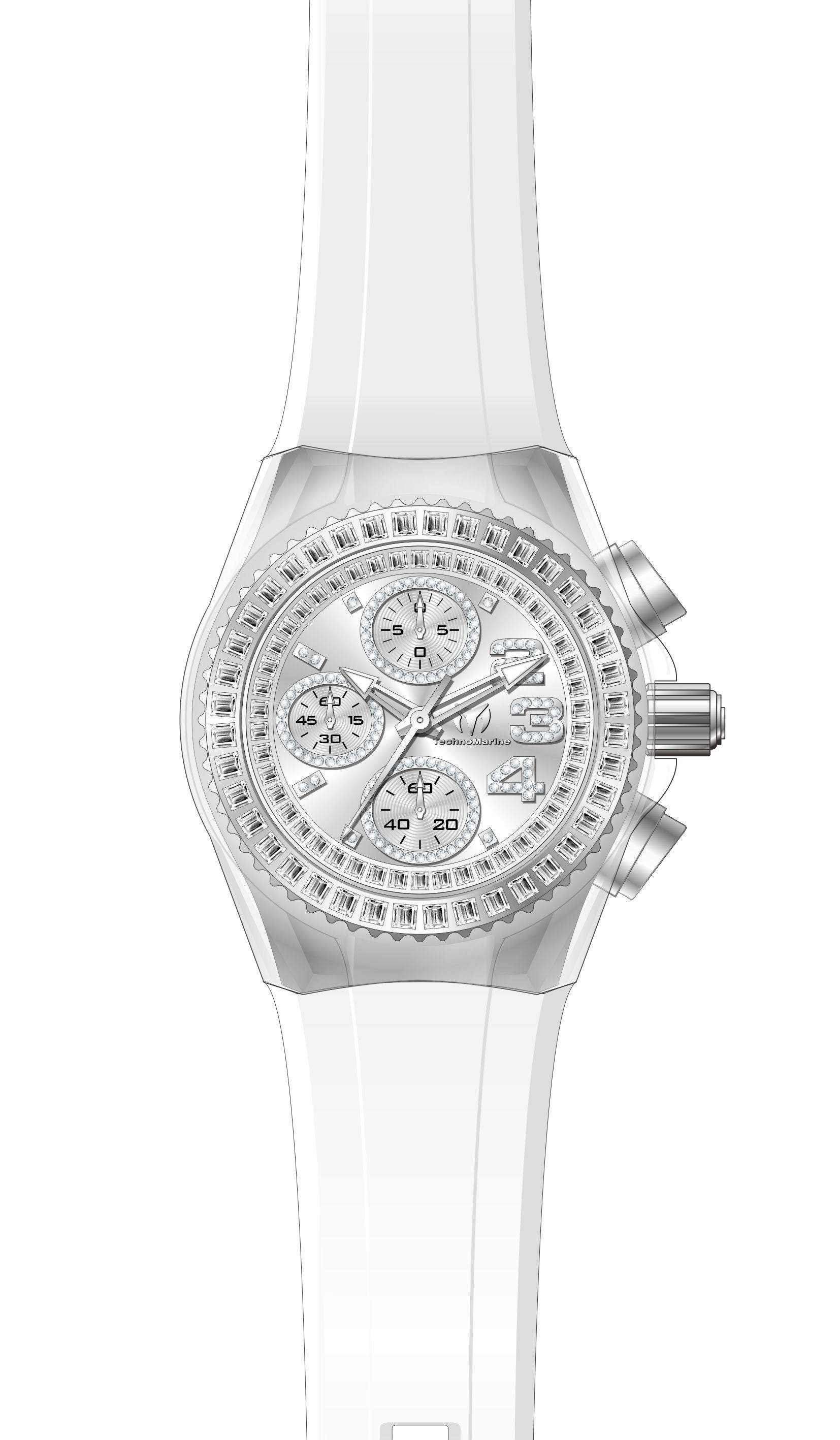 Band for Technomarine Cruise Glitz TM-121038