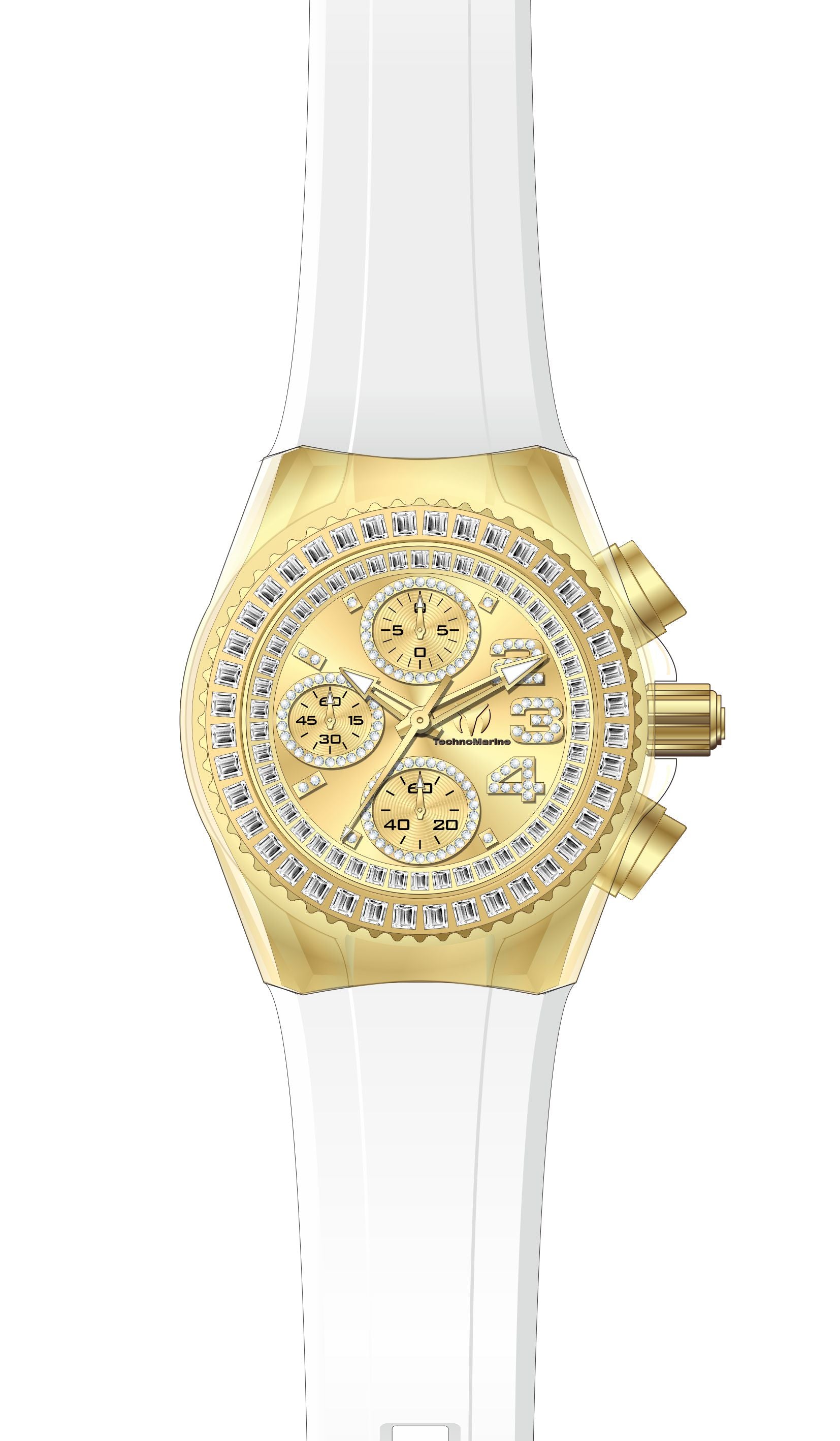Band for Technomarine Cruise Glitz TM-121045