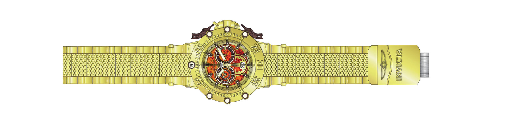 Parts for Invicta Subaqua Men Gold Label 34183