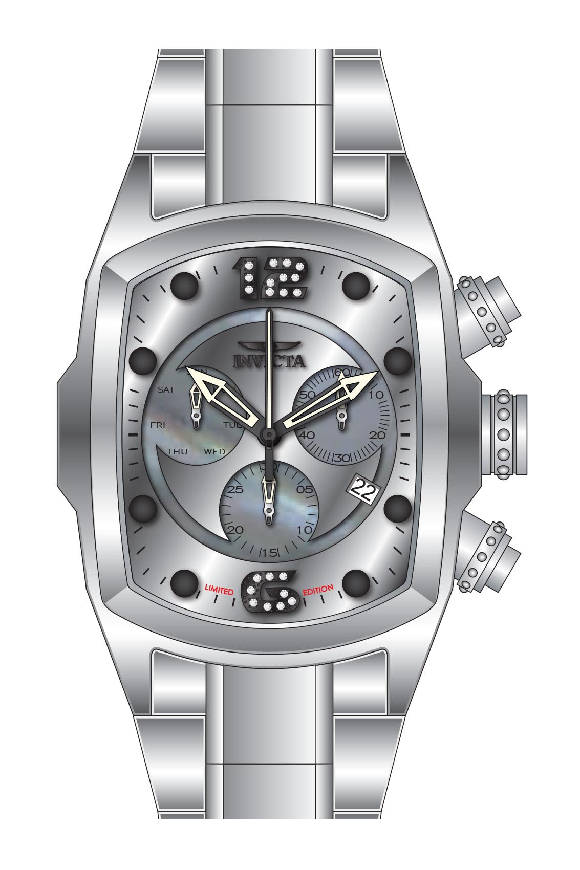 Parts for Invicta Lupah Men 33946