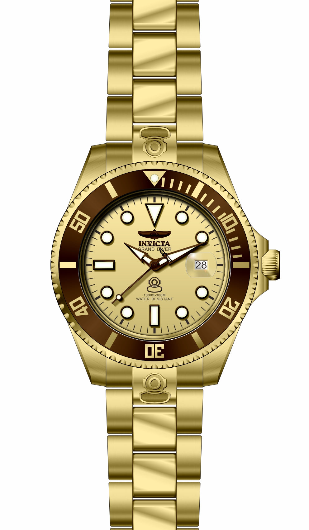Parts for Invicta Pro Diver Men Gold Label 35418