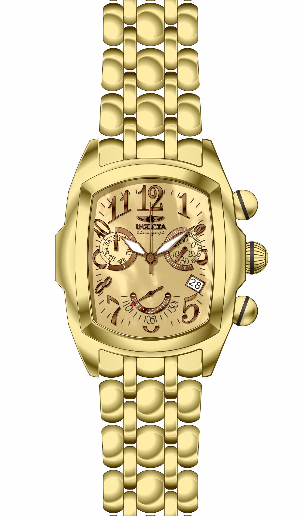 Band for Invicta Lupah Men 36193 (No Head Pieces)