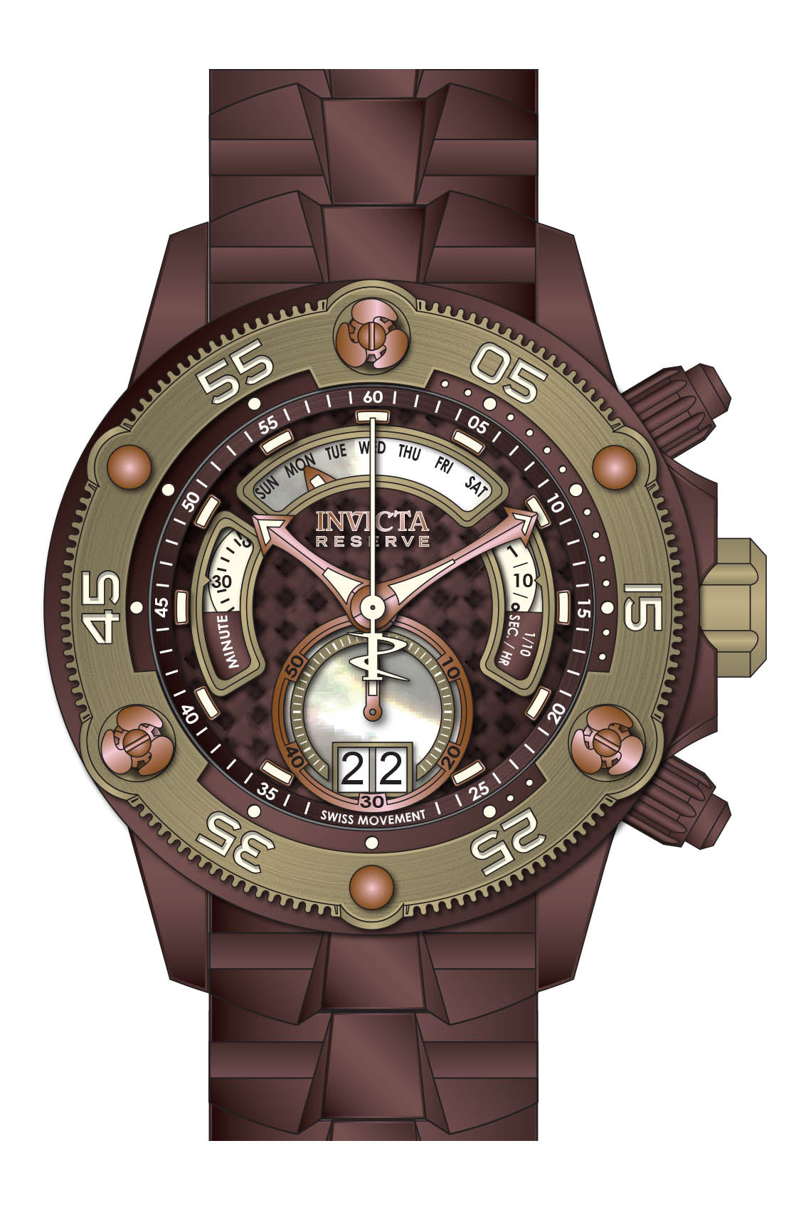 Band for Invicta Reserve Excursion Men 36009