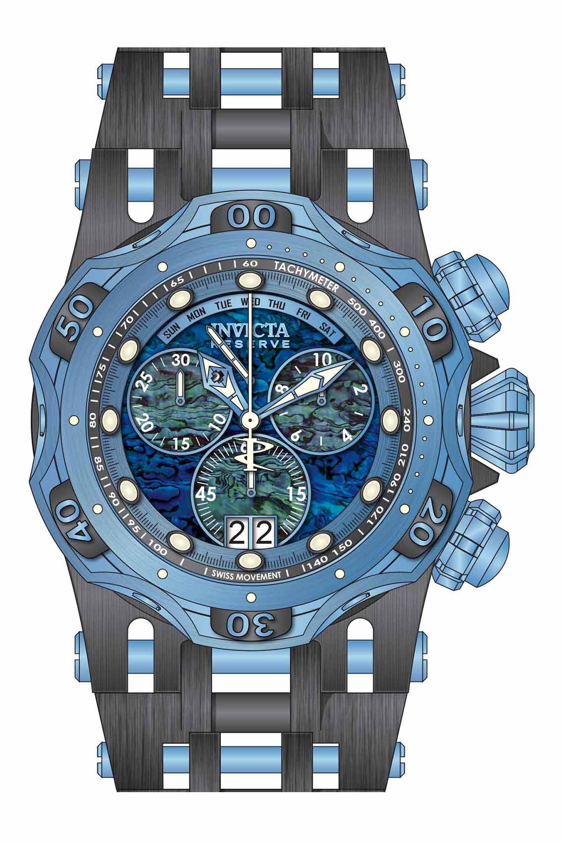 Band for Invicta Reserve Chaos Men 36292