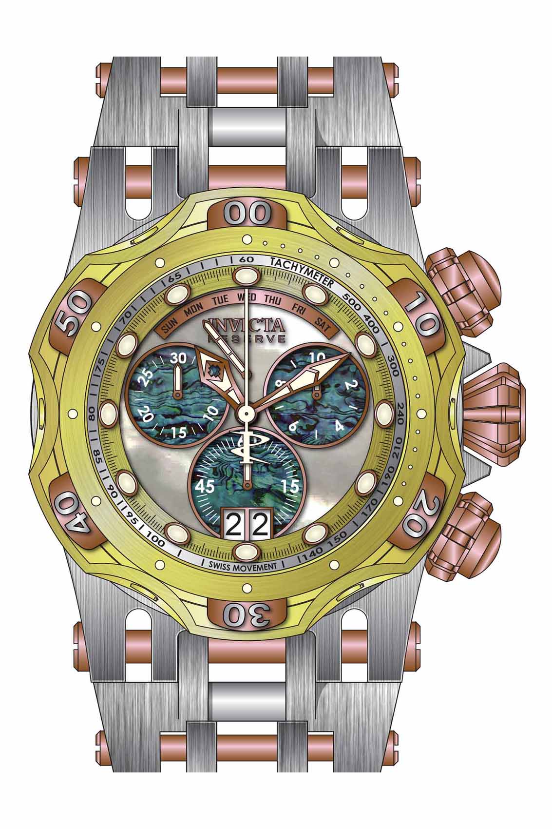 Parts for Invicta Reserve Chaos Men 36295