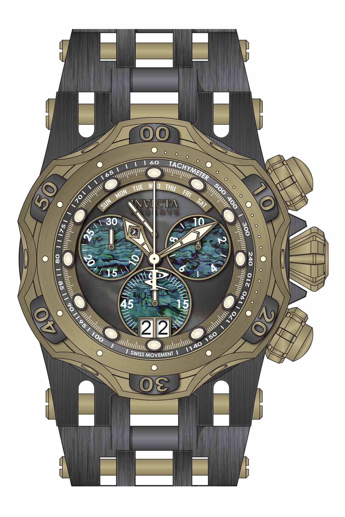 Parts for Invicta Reserve Chaos Men 36296