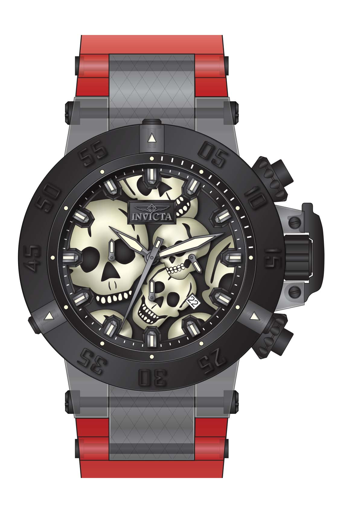 Parts for Invicta Subaqua Zager Exclusive Men 37326