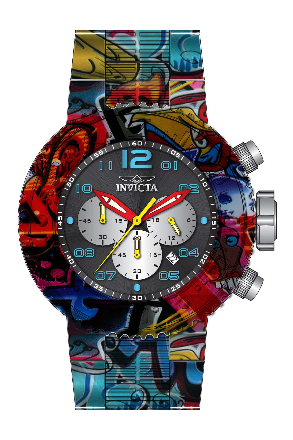 Band for Invicta Pro Diver Zager Exclusive Men 36779