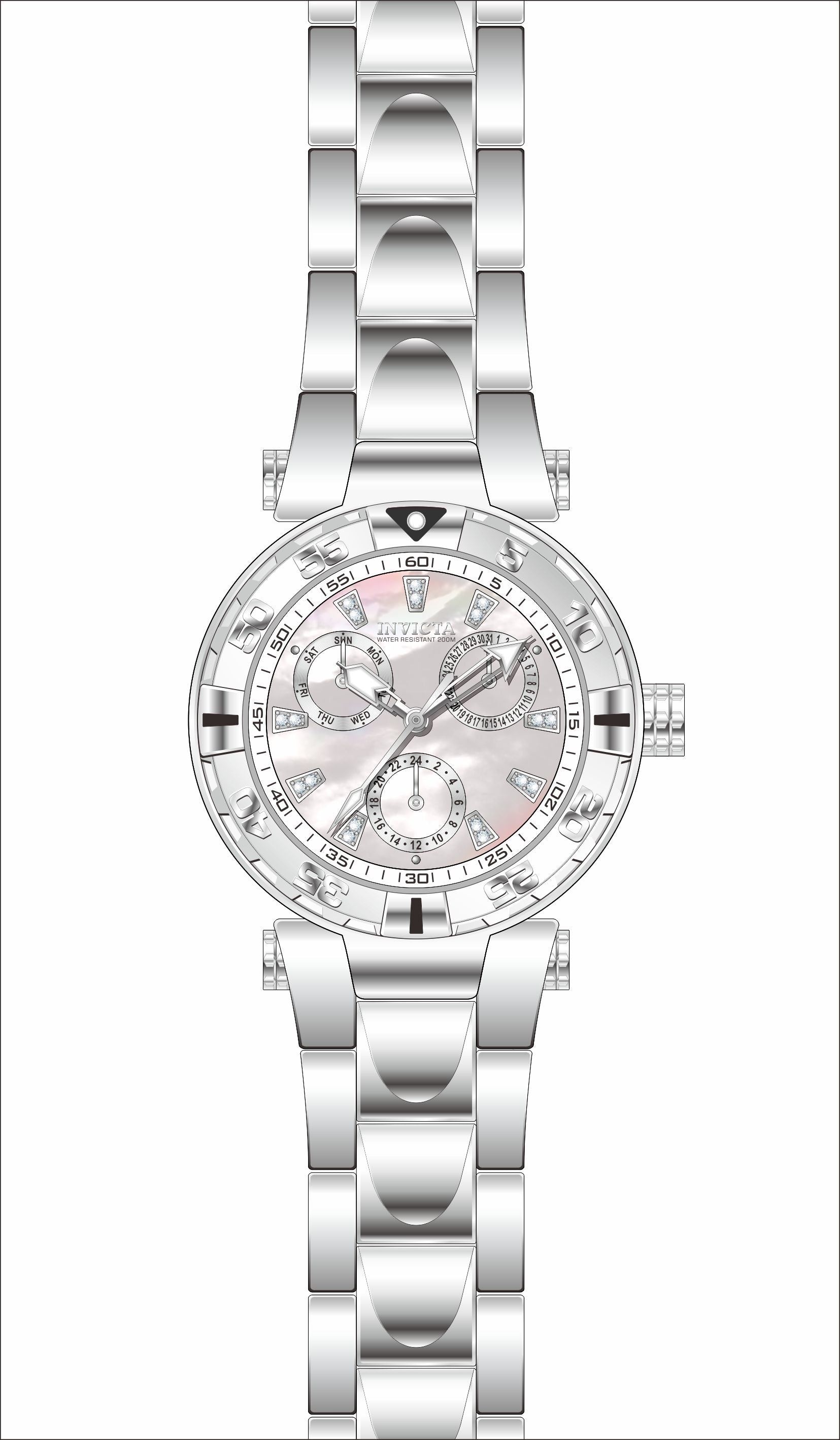 Band for Invicta Subaqua Lady 39225