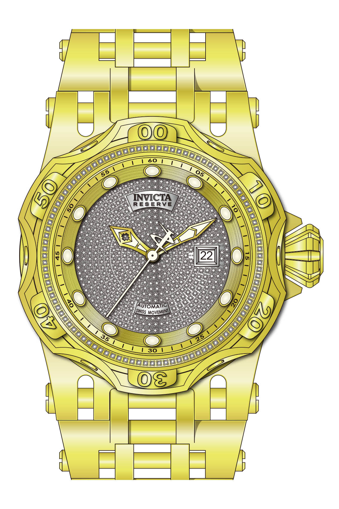 Parts for Invicta Reserve Chaos Men 39686