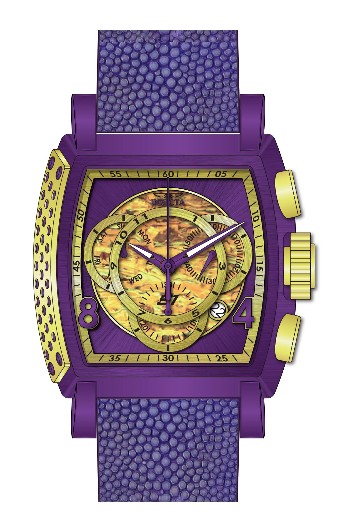 Band for Invicta S1 Rally Men Purple Label 40110