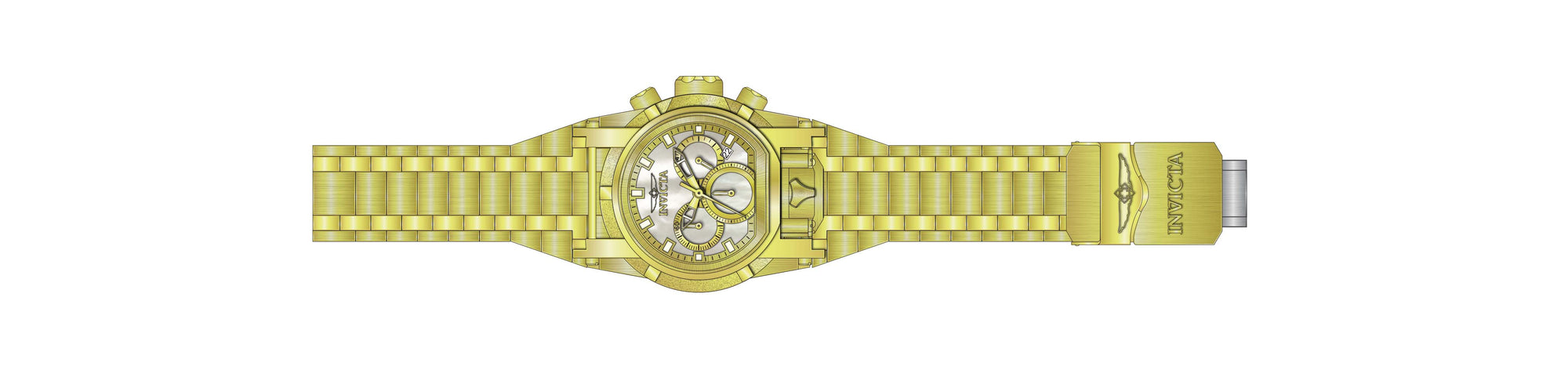 Band for Invicta Bolt Bolt Zeus Magnum Lady 40587