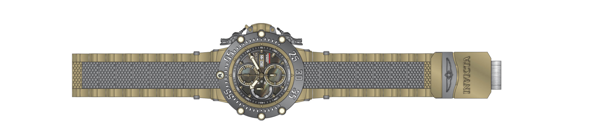 Band for Invicta Subaqua Men None 43033