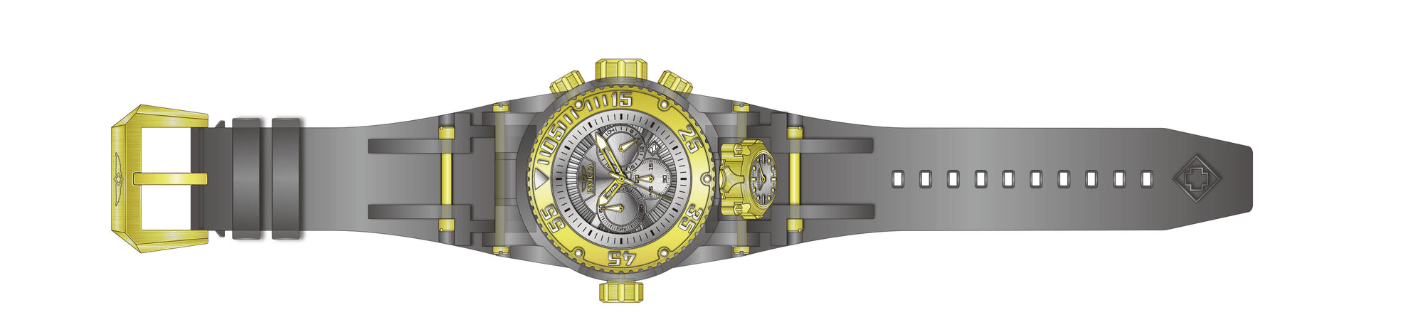 Band for Invicta Bolt Bolt Zeus Magnum Men 43113