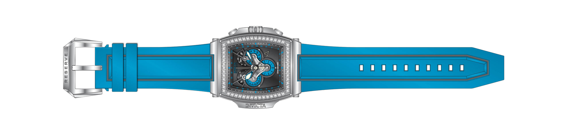 Band for Invicta S1 Rally Diablo Men None 43367