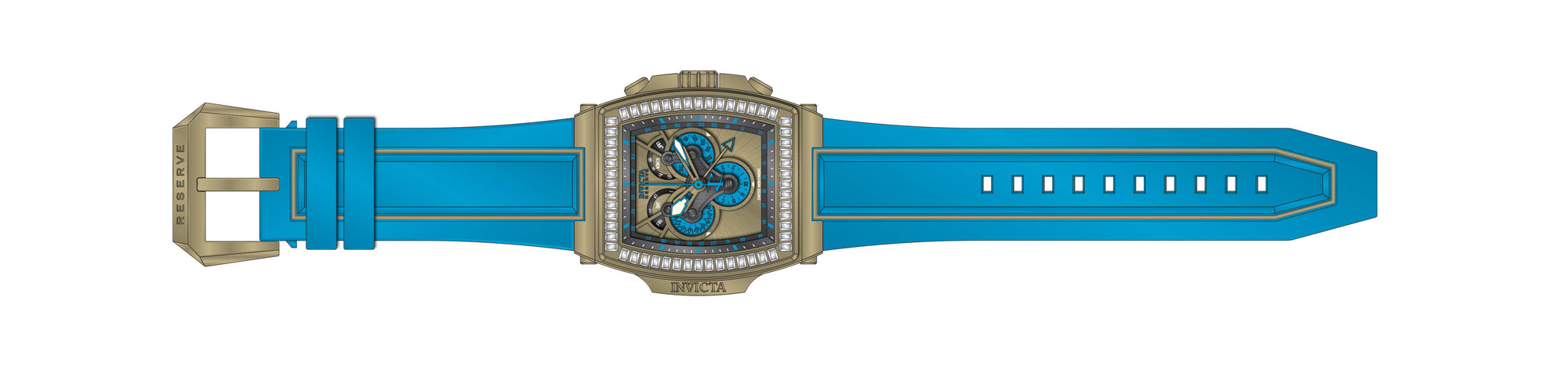 Band for Invicta S1 Rally Diablo Men None 43375