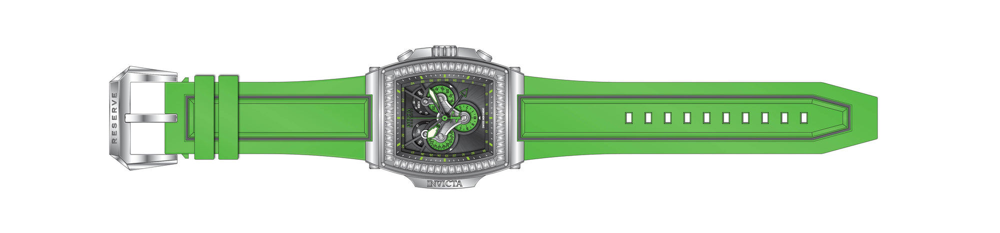 Band for Invicta S1 Rally Diablo Men None 43368