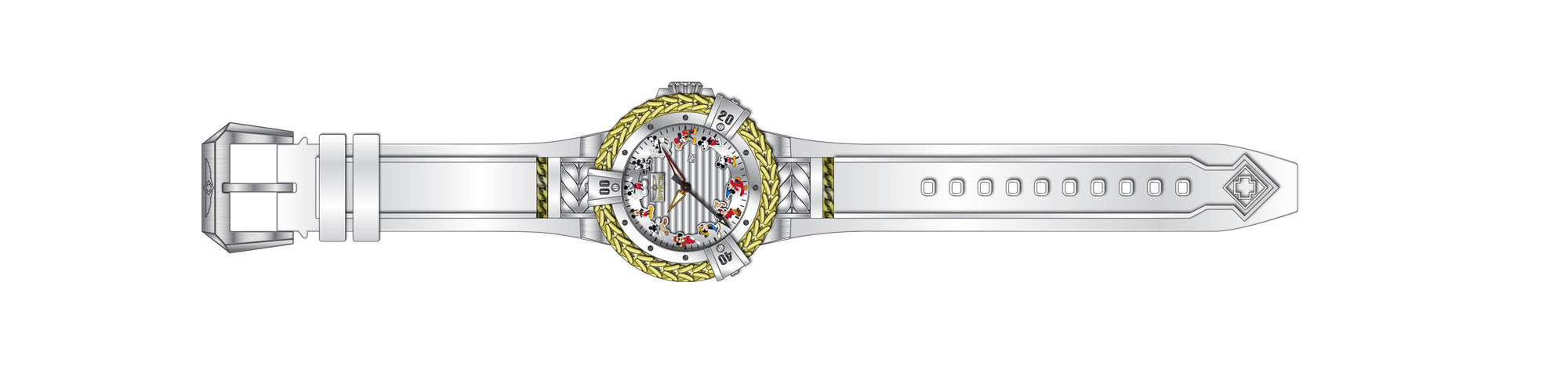 Band for Invicta Disney Limited Edition Mickey Mouse Lady 43655