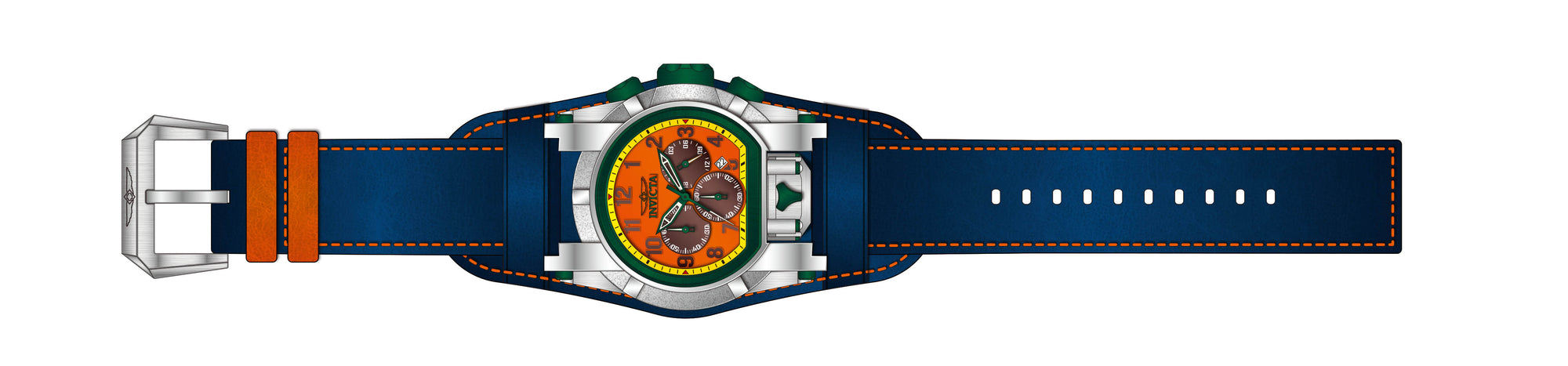 Band for Invicta Bolt Bolt Zeus Magnum Men 43854