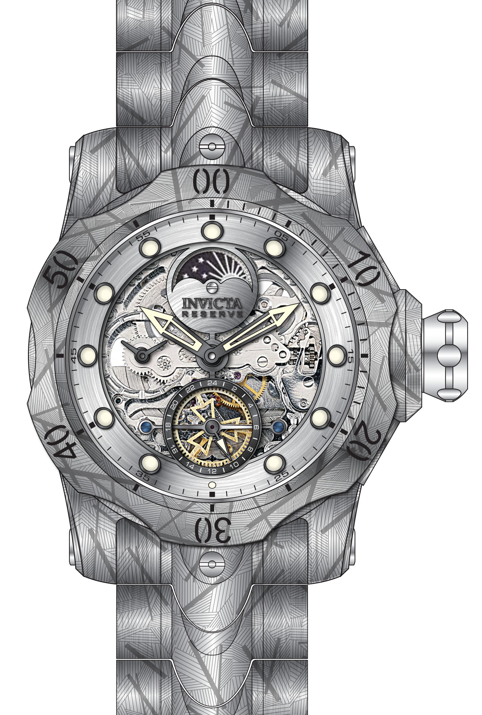Band For Invicta Reserve Venom Men 44433