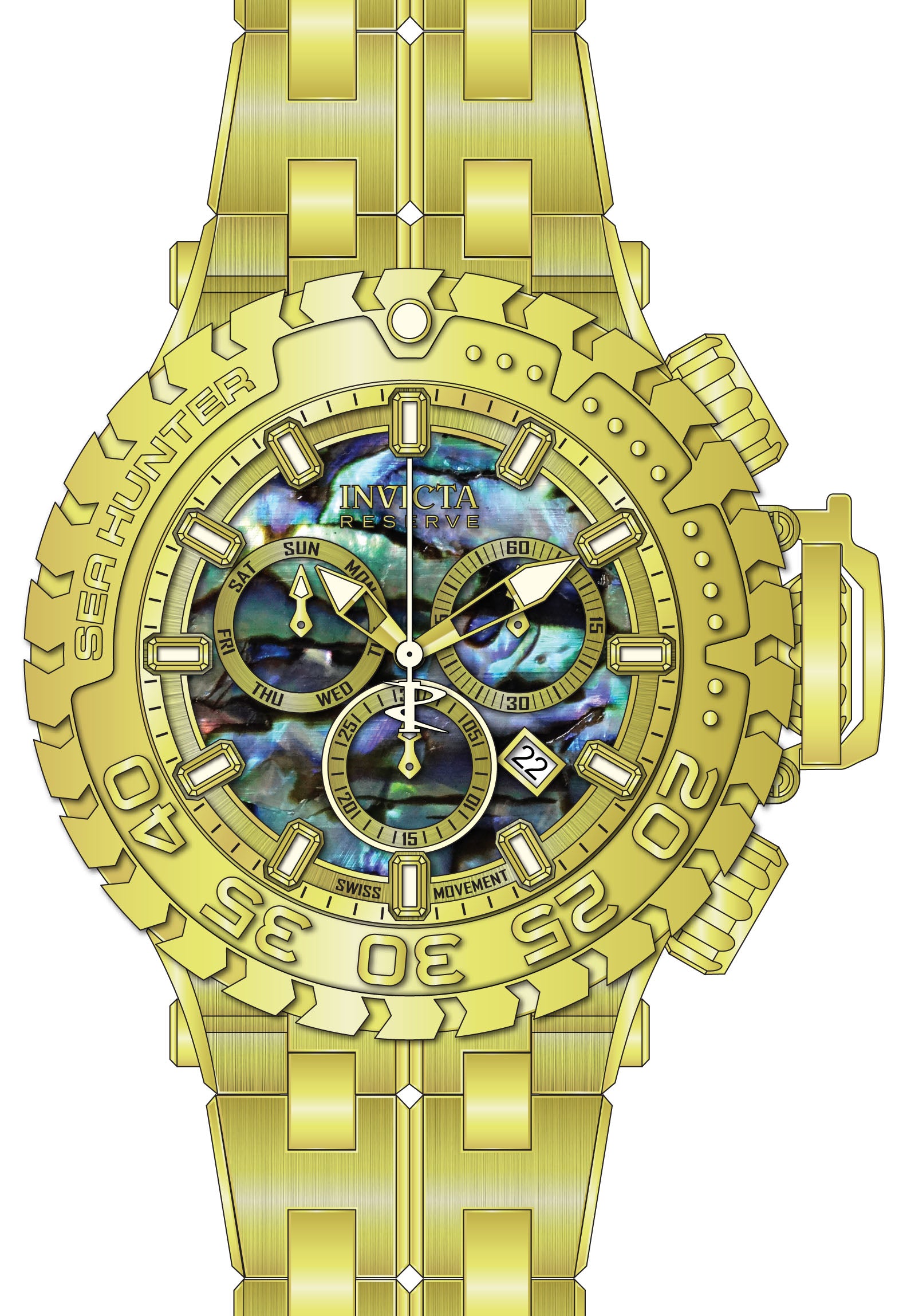 Parts For Invicta Sea Hunter  Men 44462