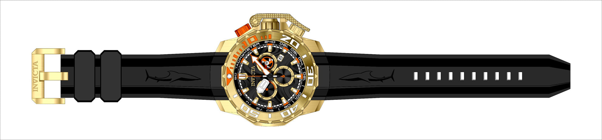 Band For Invicta Sea Hunter  Men 45559