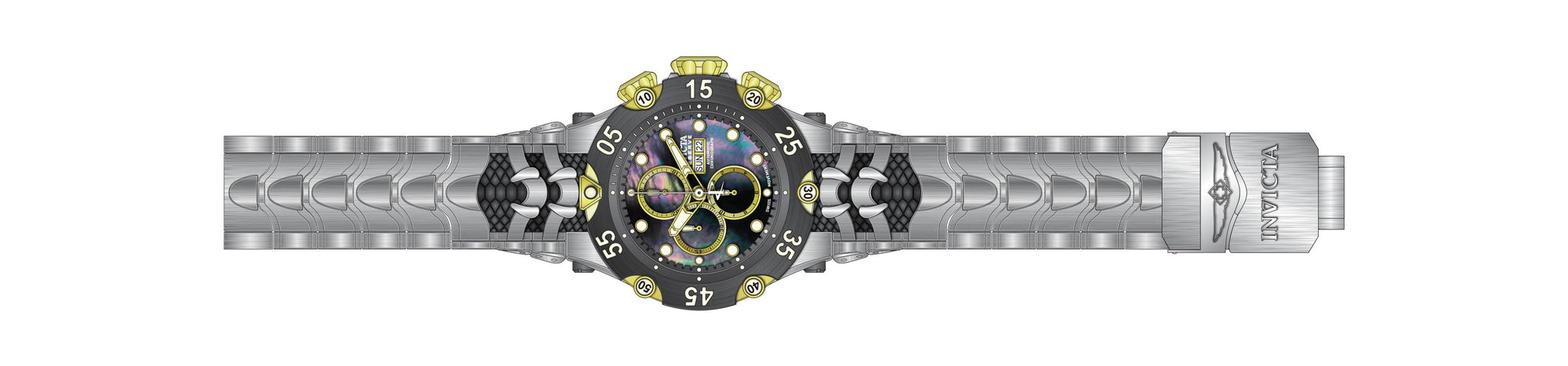 Band For Invicta Reserve Venom Cobra Men 45151