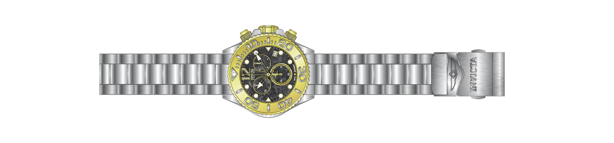 Band For Invicta Reserve Grand Diver Men 45370