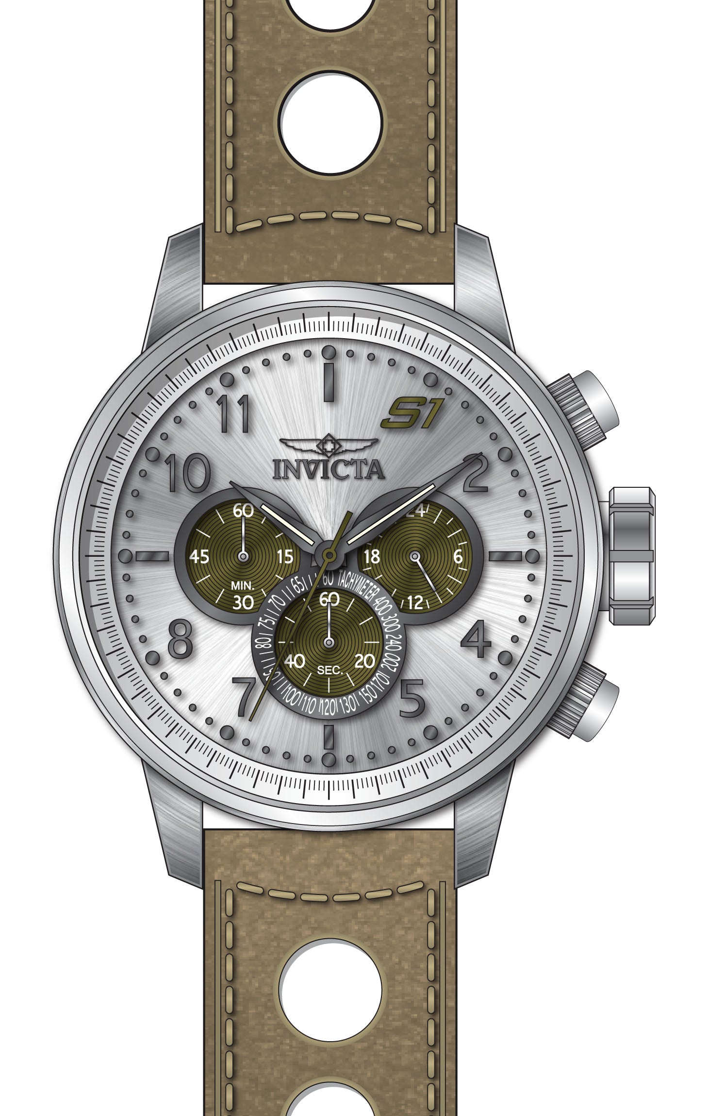 Band For Invicta S1 Rally  Men 45912